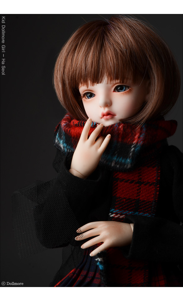 Model & MSD - Chrono Check Woolen Muffler (Red)