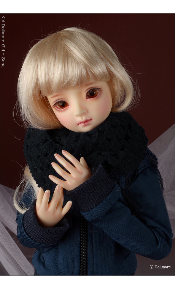 Model & MSD - Drizzly Knit Muffler (Black)
