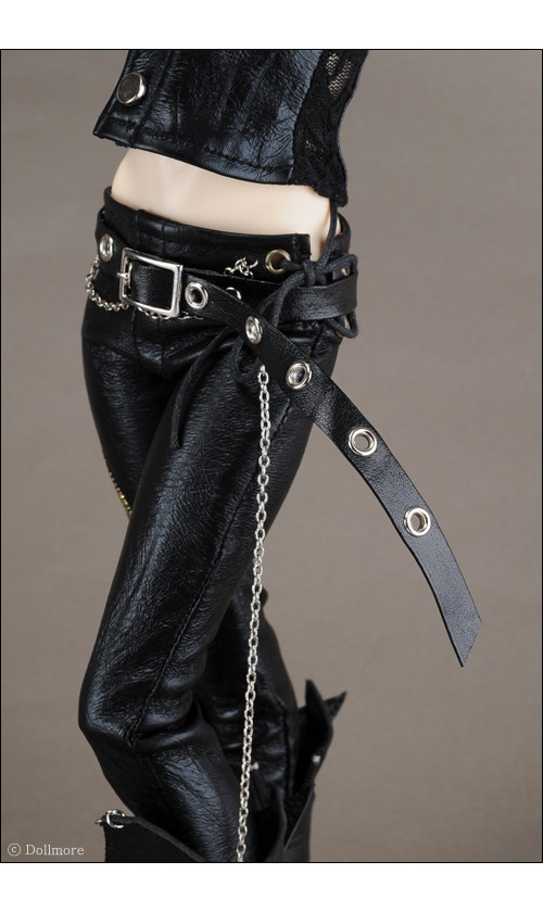 ALL Size 1cm thick studded belt (Black)