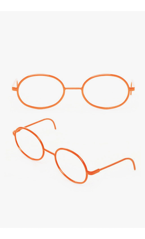 블라이스 Size - Round Steel Lensless Frames (Orange)