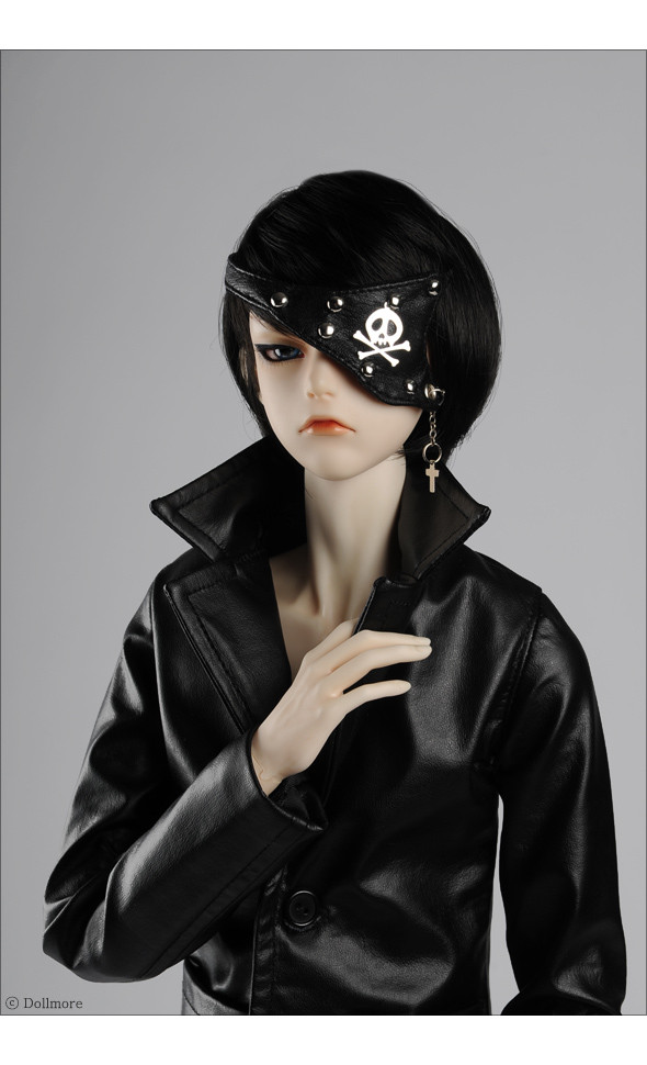 Model & SD Size - Skull Leather Eye Patch (Black)