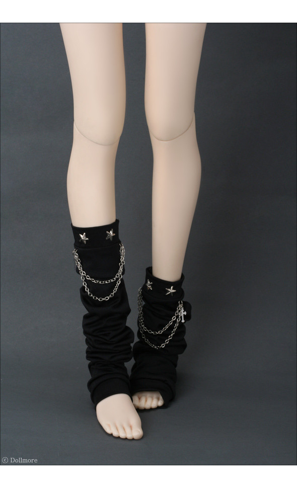 Model F - Chain+Star Leg Warmer (Black)