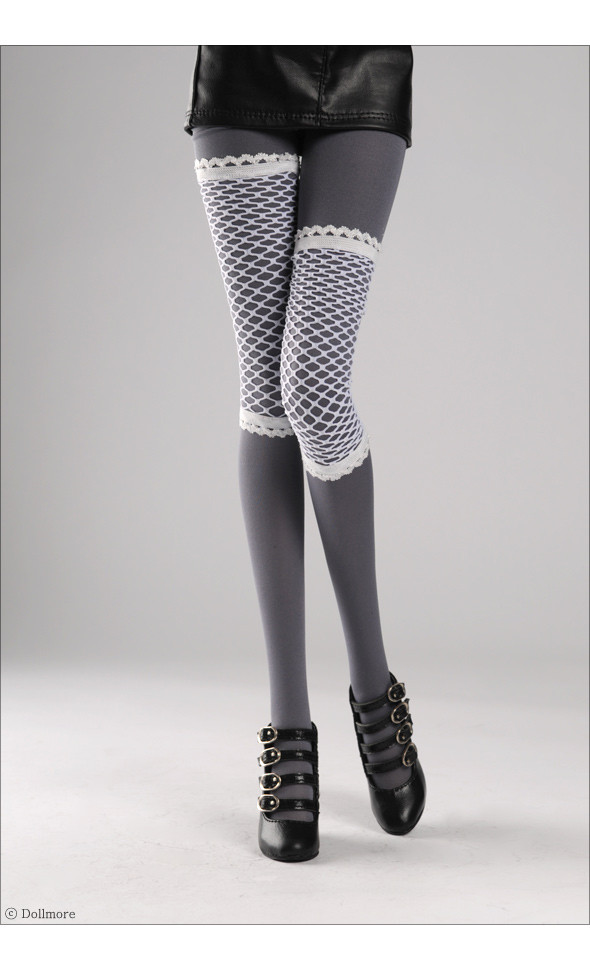 Model Size - PR Net Leg Warmer (White)