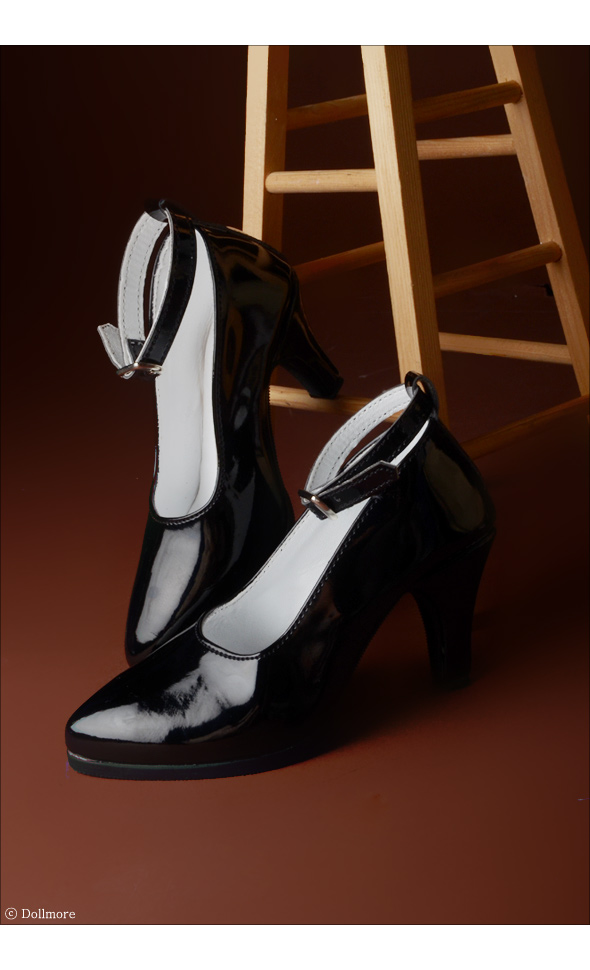 Trinity Doll - RM High Heel Shoes (Enamel Black)