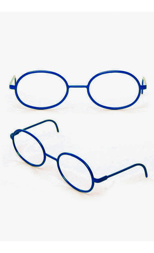 블라이스 Size - Round Steel Lensless Frames (Blue)