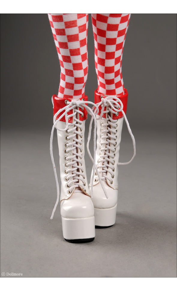 (데미지세일)  MSD - Platform Ruby Boots (White)[C1]