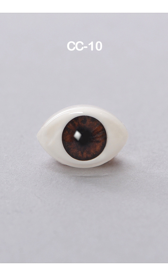 12mm - Optical Crystal Oval Acrylic Eyes (CC10) [N6-2-1]