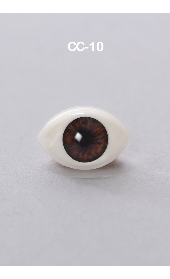 12mm - Optical Crystal Oval Acrylic Eyes (CC10) [N6-2-1]