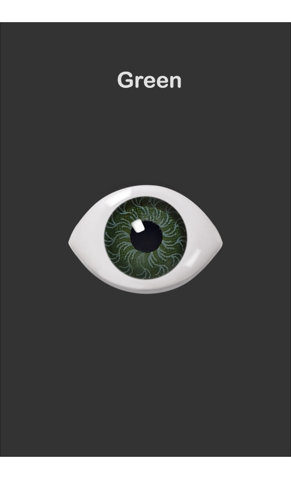 12mm - MB Oval Acrylic Eyes (Green)