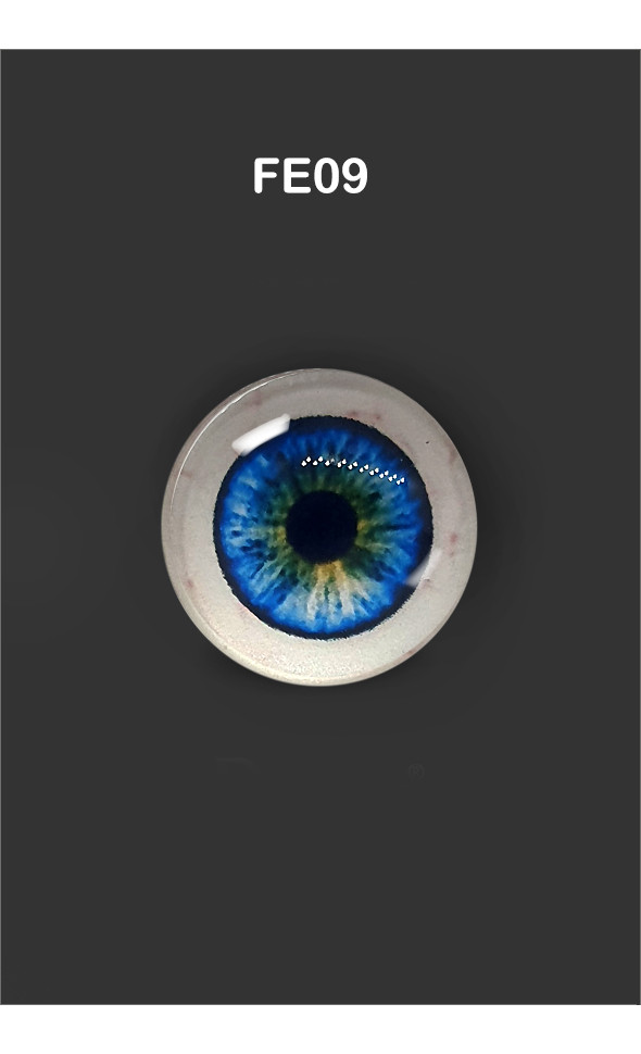 12mm - Omga Flat Round Glass Eyes (FE09)