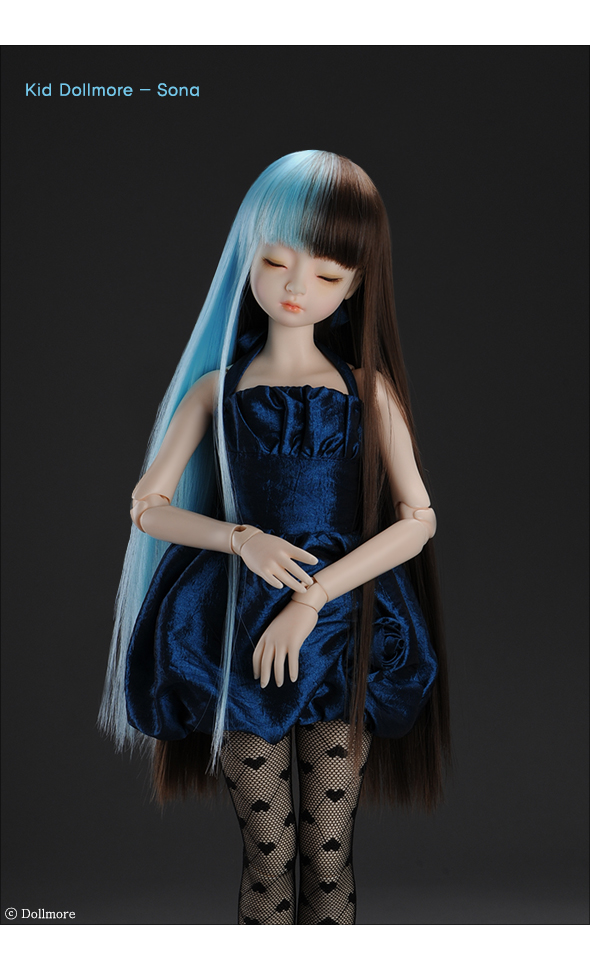 (7-8) Long Sera Straight Wig (Blue)[I6-5-1]