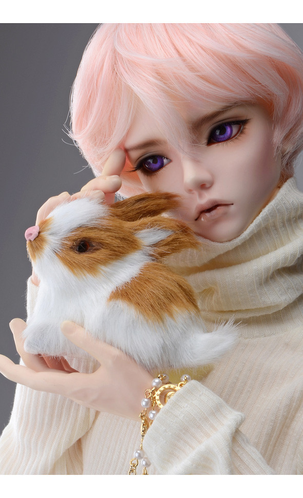 For Doll - Fur Rabbit Doll (Brown White)