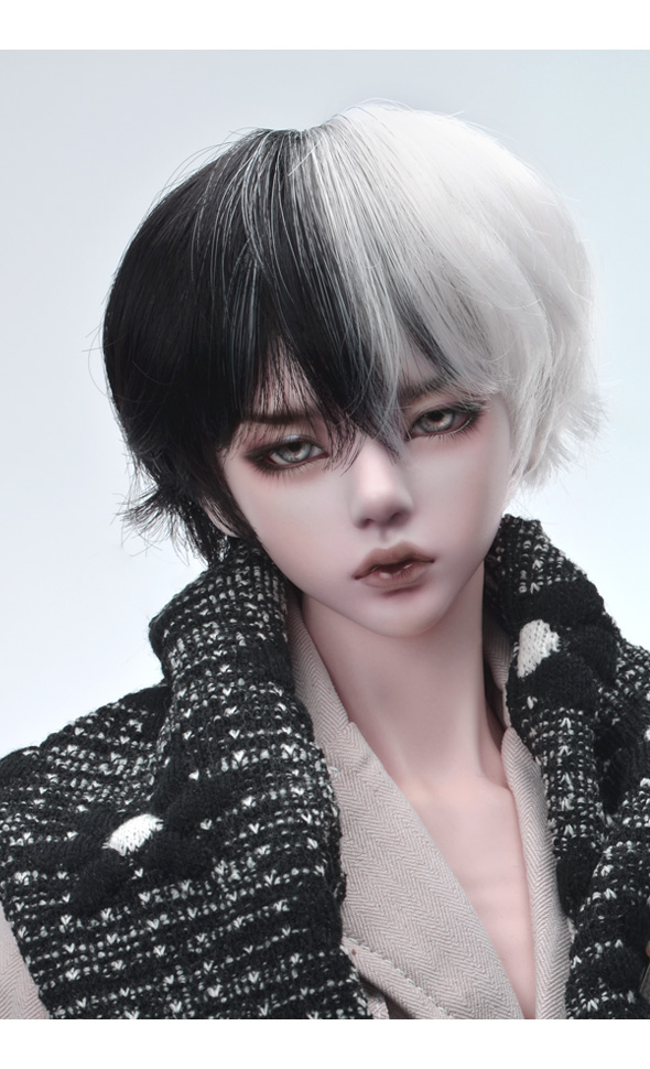 (8-9) Ban Short Wig (Black White)