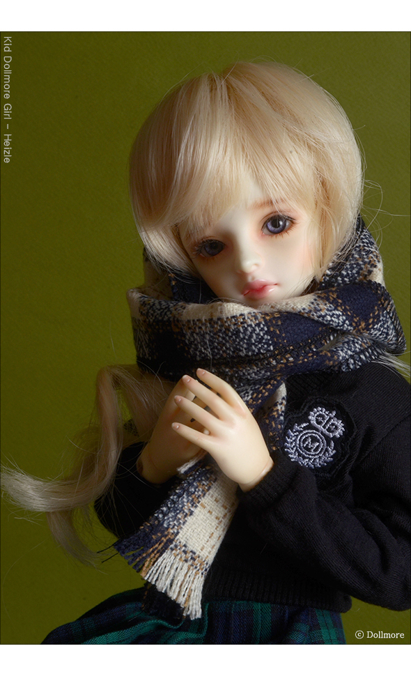 Model & MSD - Check Woolen Muffler (I - Beige)