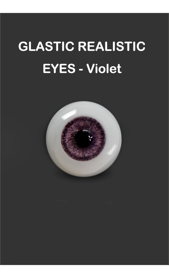 GLASTIC REALISTIC EYES - Violet 20mm