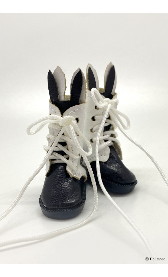 12 inch Rabbit Ear Boots (Black)