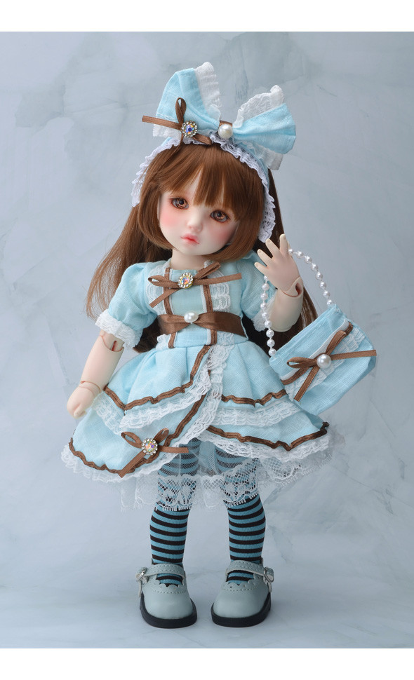 Dear Doll Size - Mint Ribbon Dress Set (Mint)