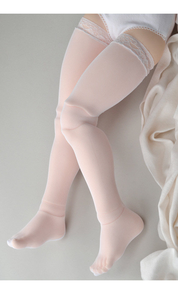 Lusion Doll Size - Gauzee Band stocking(White)[C5-6-3]