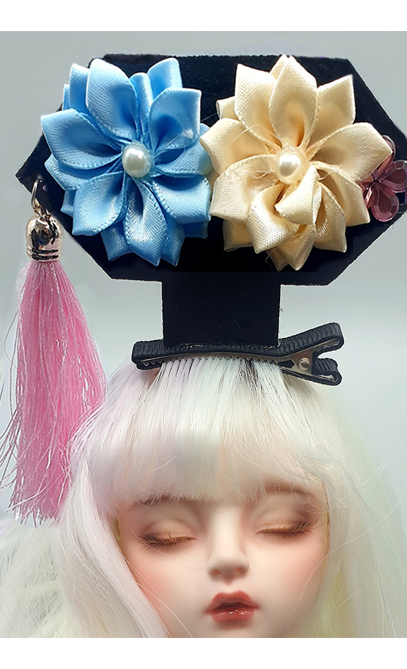 Hexagonal Hat Head Deco Pin (Sky)