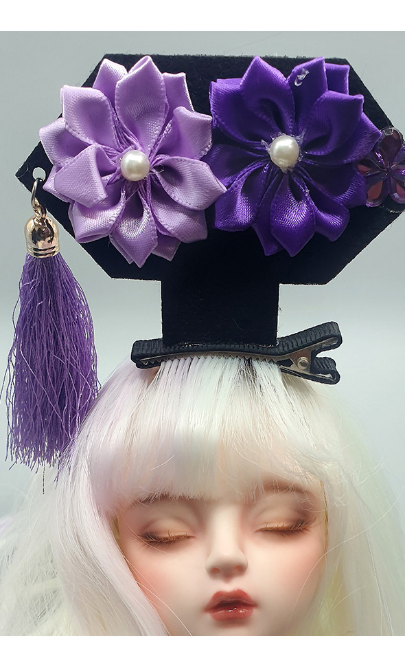Hexagonal Hat Head Deco Pin (Violet)