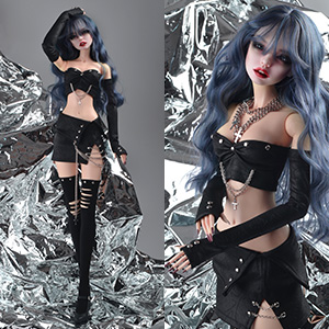 Model F - Amity Mini Skirt Set (Black)