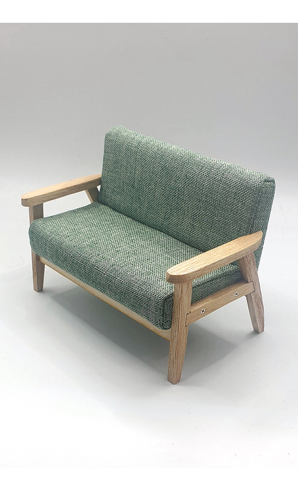 1/12 Scale Double Classic Wooden Chair (Green)