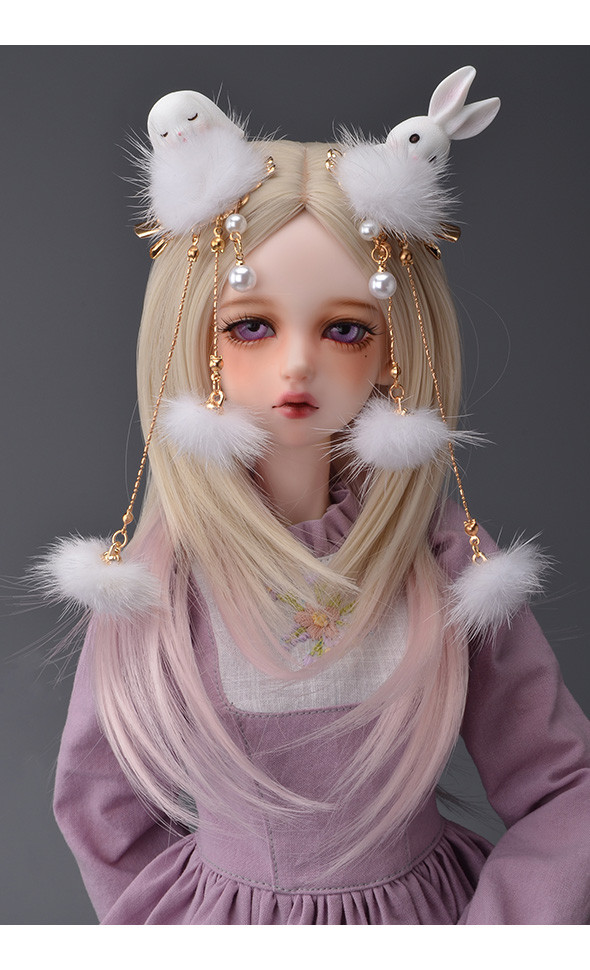 Rabbit Angel Hair Pin Set (White)