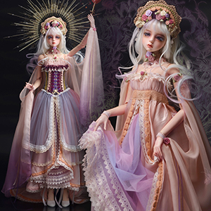Model F Size  - Flower Labyrinth Dress Set - LE10