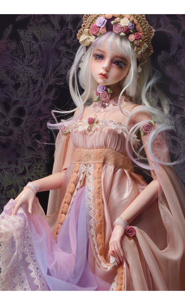 Model F Size  - Flower Labyrinth Dress Set - LE10