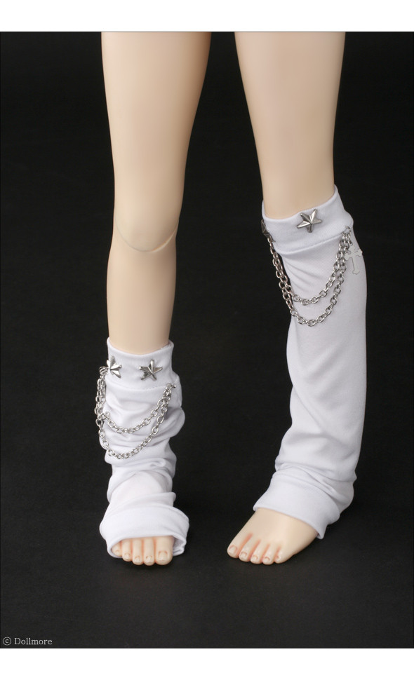 MSD - Chain+Star Leg Warmer (White)