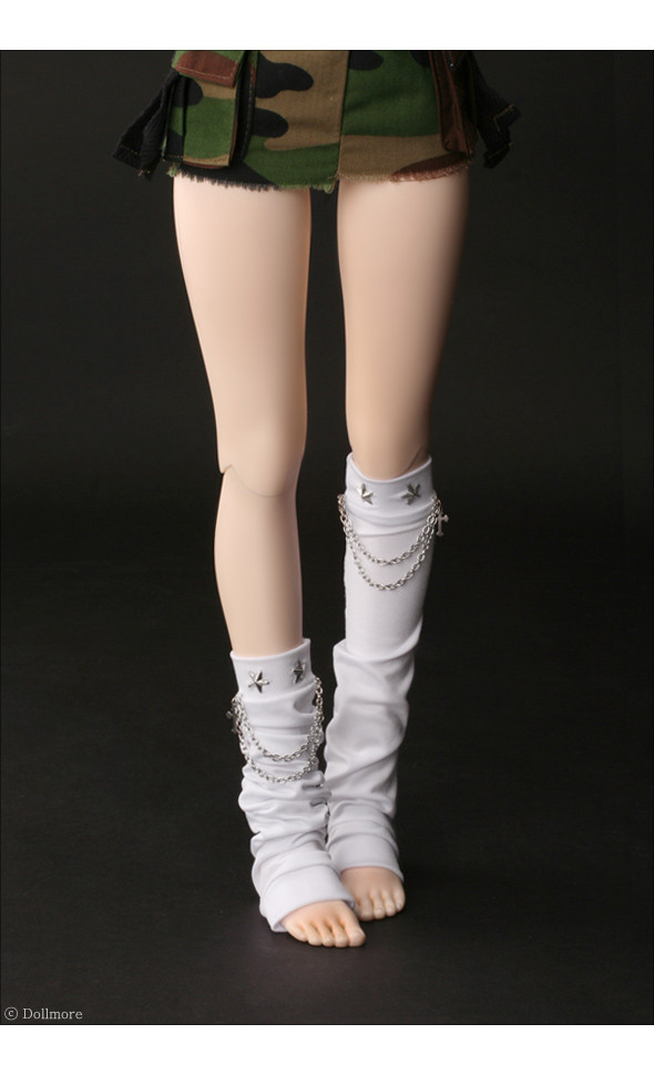 SD - Chain+Star Leg Warmer (White)