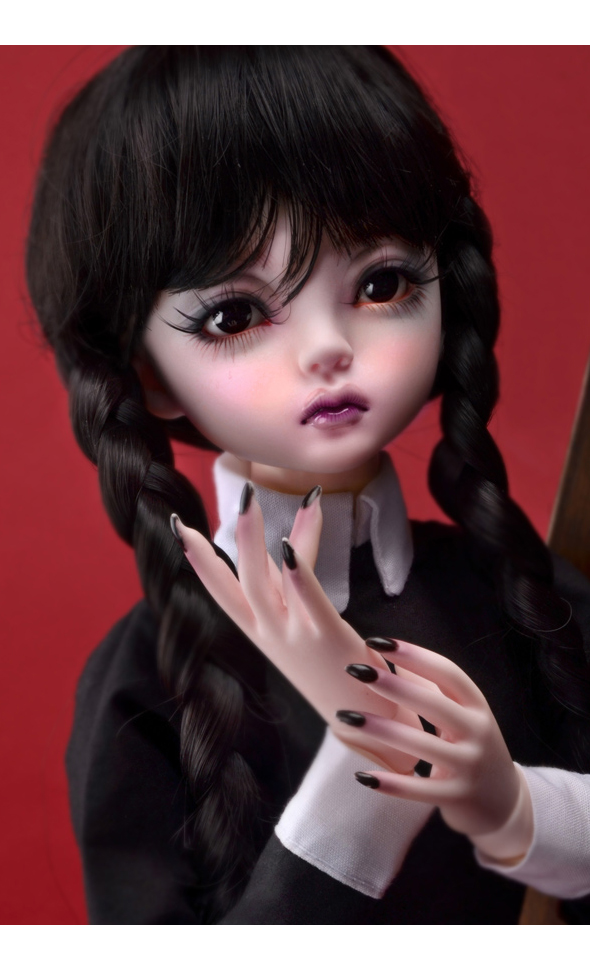 (7-8) Shirley Bang Pgtail Wig (Black)