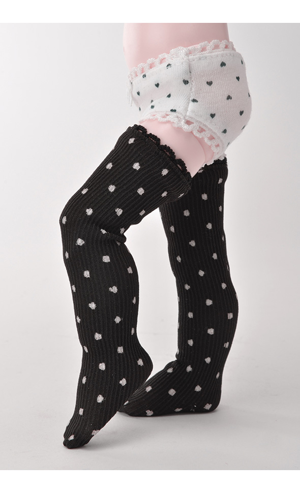 Dear Doll Size - CC Spot Band Stocking (Black)