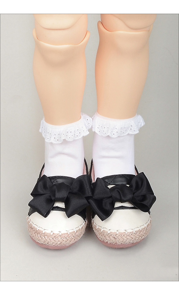 Lusion Doll Shoes - Ribbon SN Shoes (White)