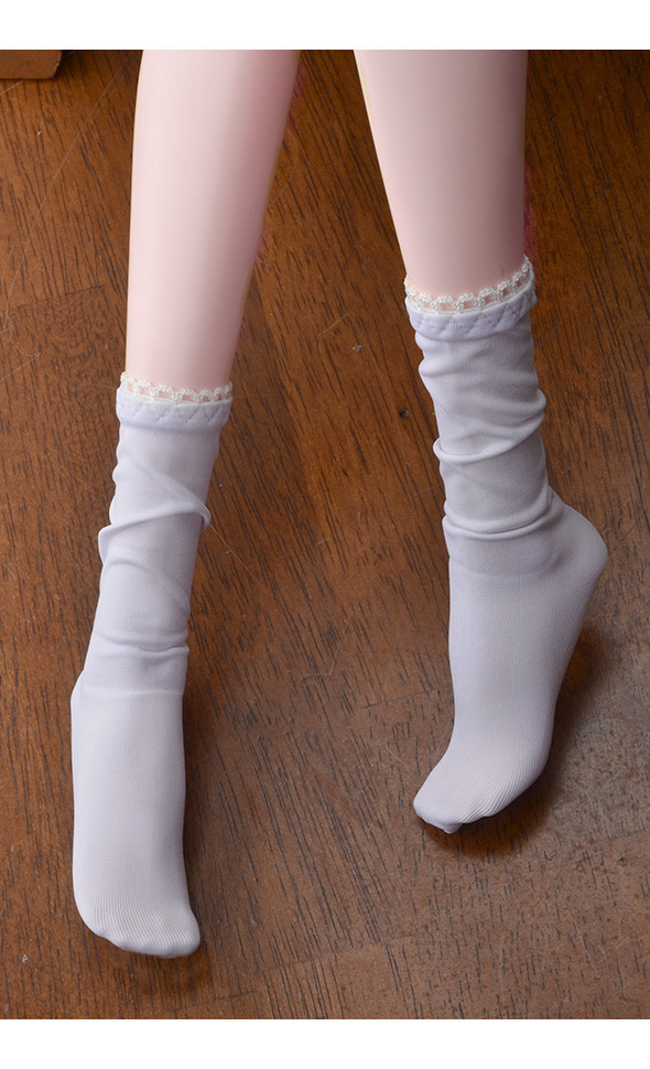 Model F Size - Basic socks (White)