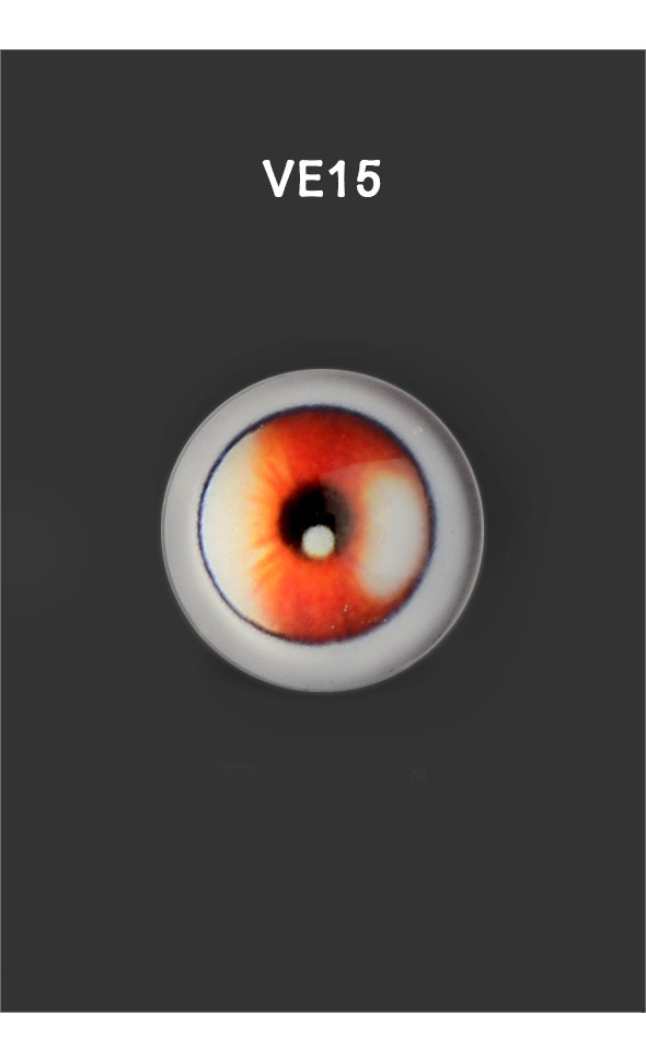12mm - Omga Flat Round Glass Eyes (VE15)