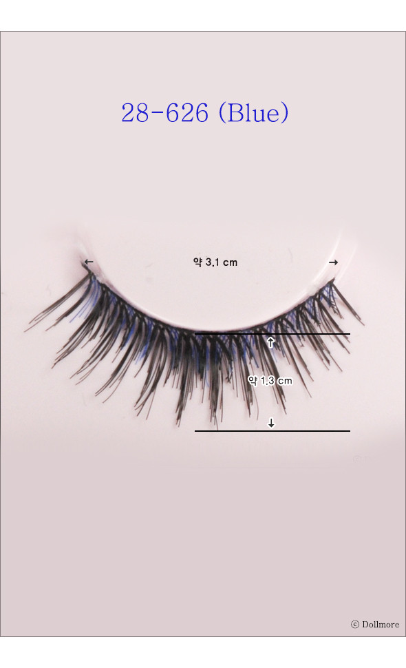 Eyelashes for dolls - 28-626 (Blue)