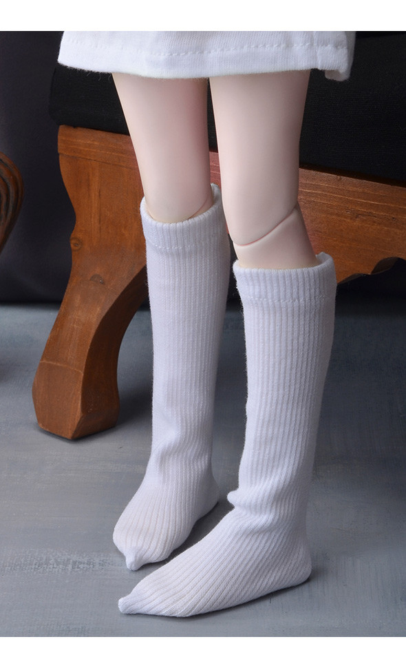 MSD - Stripes Loose Socks (White)