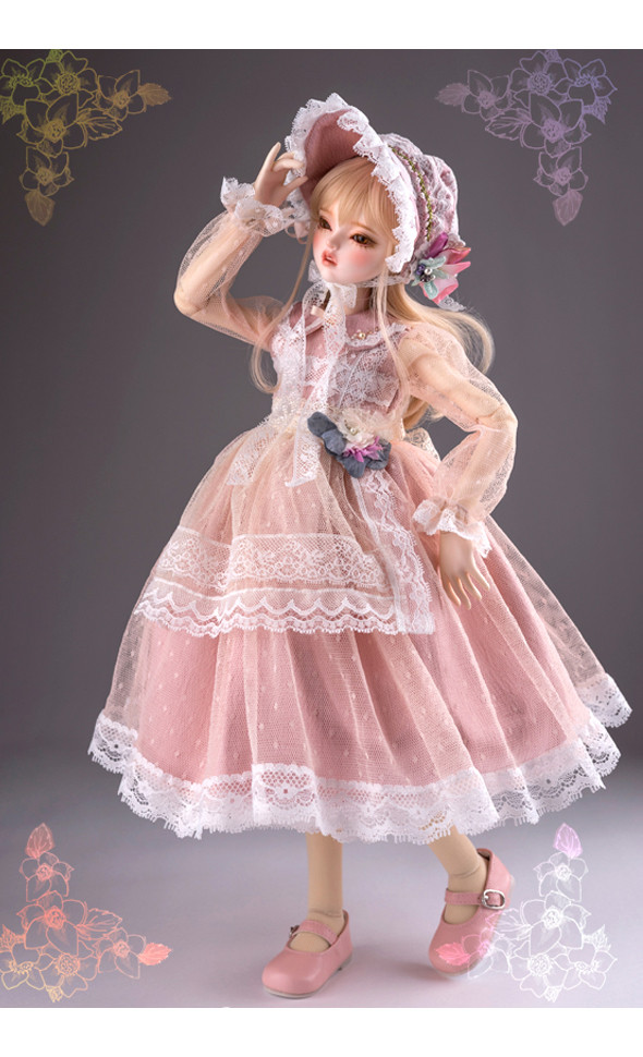 (Limited Costume) MSD Size - Pink Blossom Dress Set - LE10