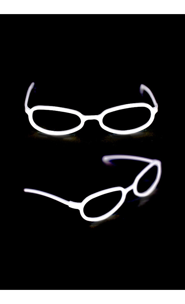 MSD - Shape Steel Lensless Frames Glasses (White)
