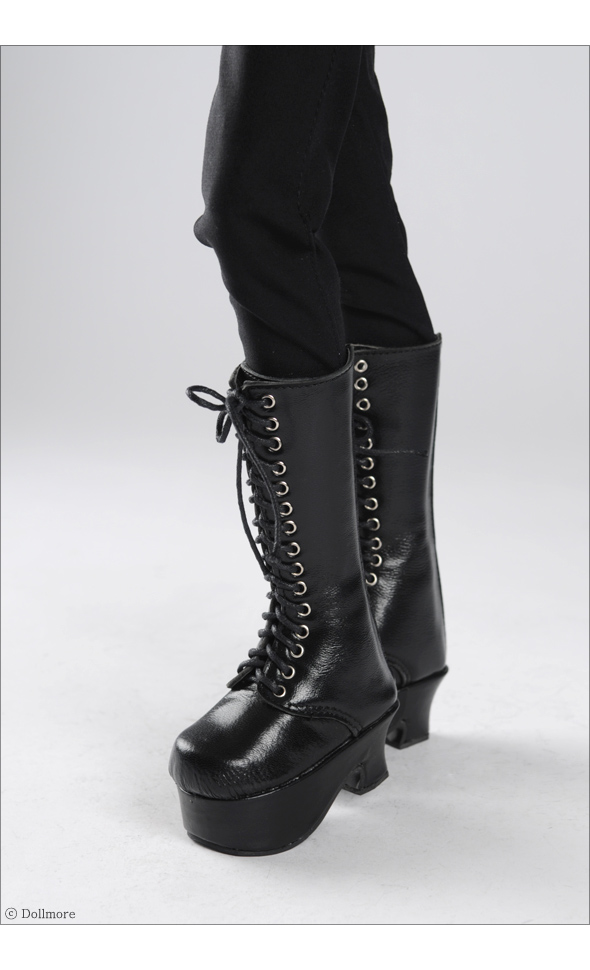 (Damage Sale) SD - Platform Basic Boots (Black)