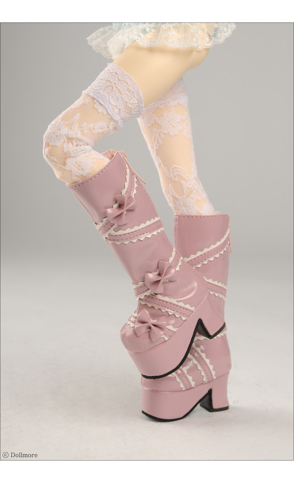 (Damage Sale)MSD - French Ribbon Boots (Pink)
