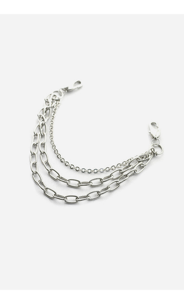 MSD - 3 Line Waist Ornaments Chain ( Silver)