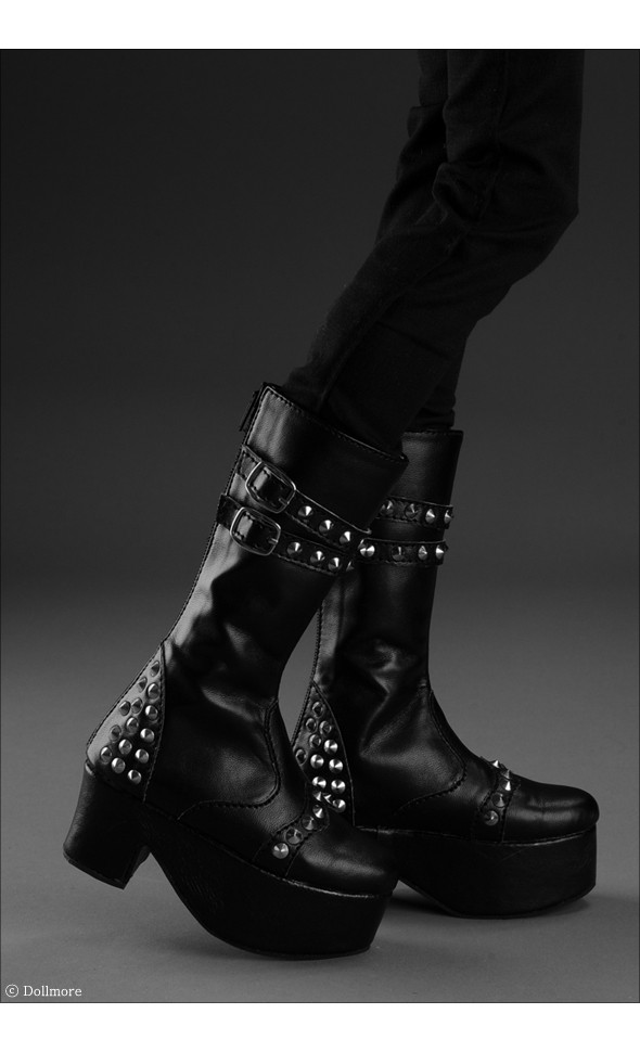(Damage Sale) Glamor Model - Newrock Boots (Black)[C4-6-1]