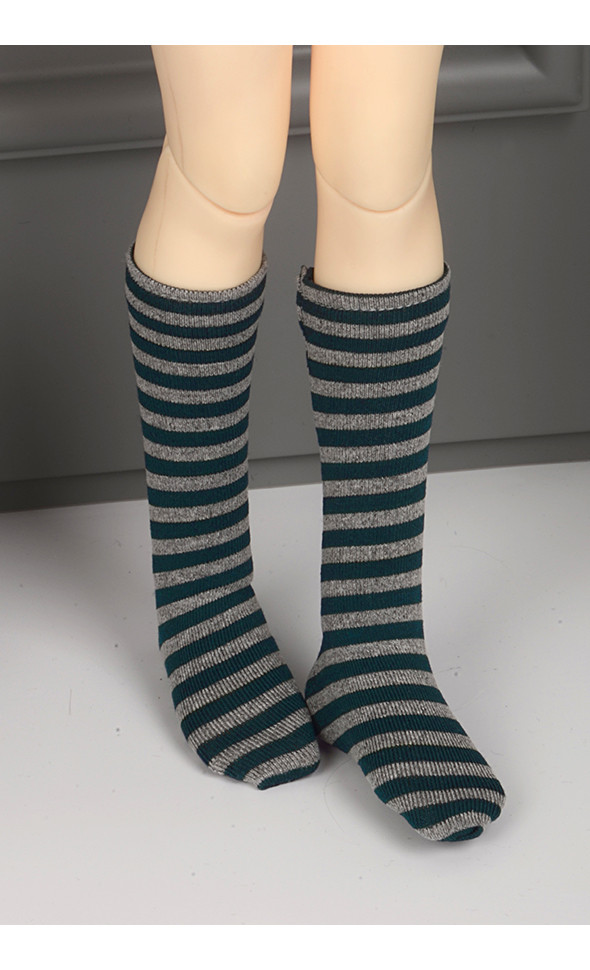 MSD - GB Striped Knee Socks (B Gray)