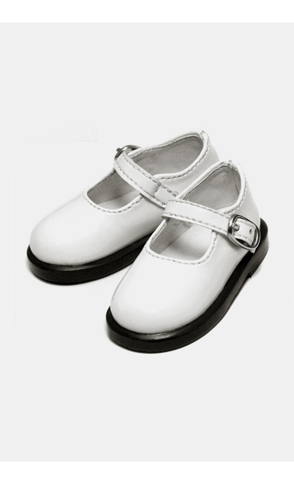 MSD - Basic Girl Shoes (White Enamel)