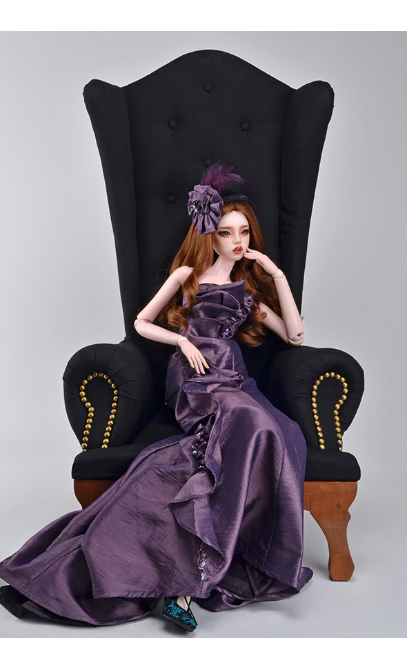 Model doll size - Dollmore Haute Sofa (Black)