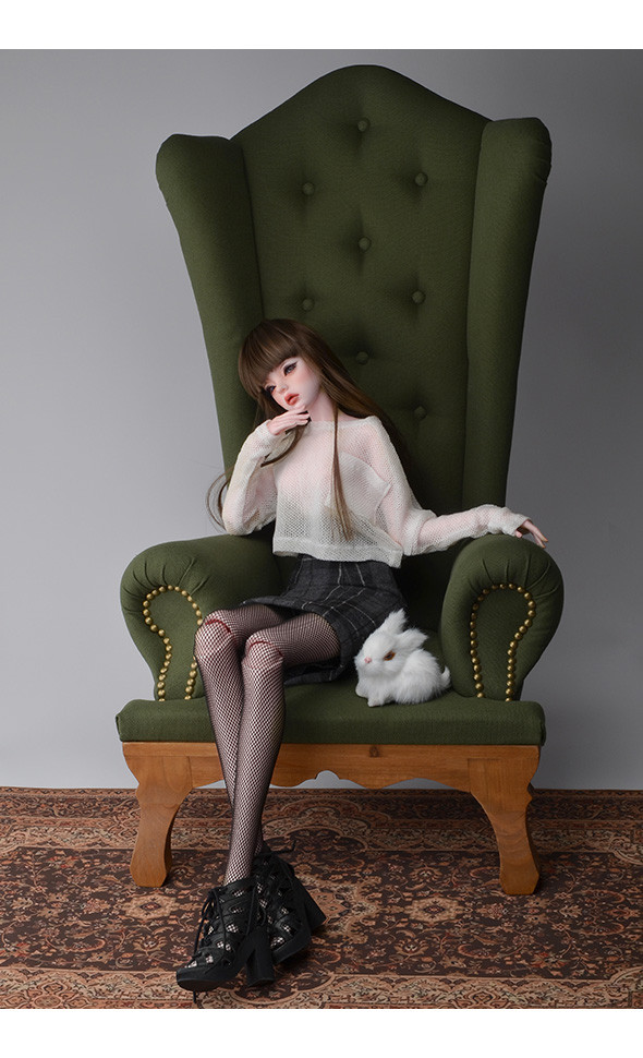 Model doll size - Dollmore Haute Sofa (Green)