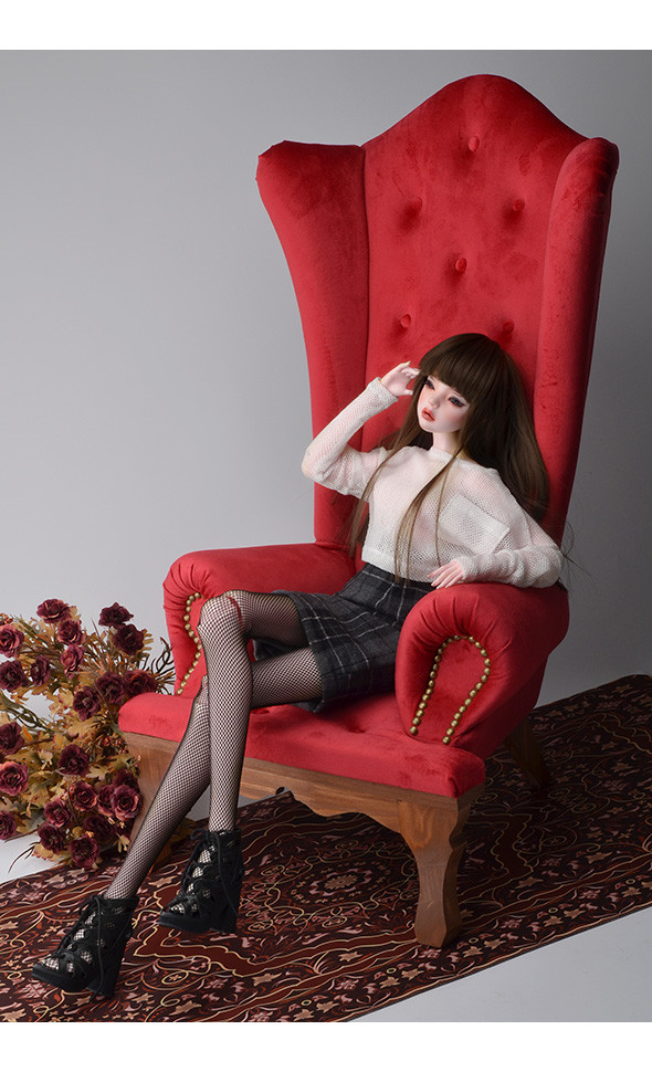 Model doll size - Dollmore Haute Sofa (Red Velvet)