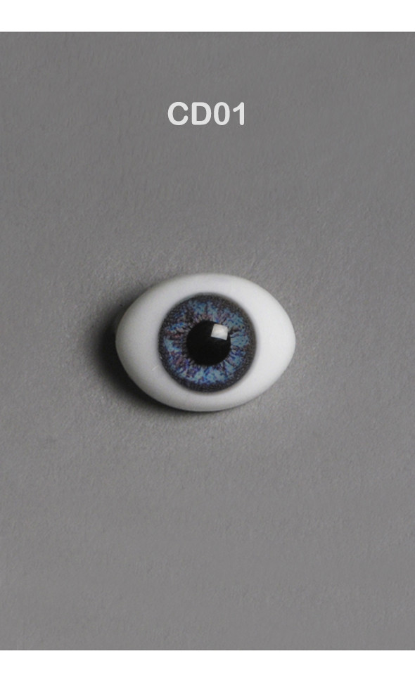 12mm Classic Flat Back Oval Glass Eyes (CD01)[N5-2-2]